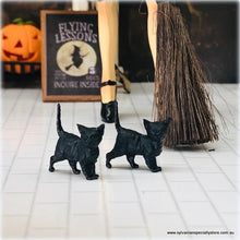 Dollhouse Miniature black cats plastic Halloween