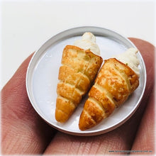 Dollhouse miniature bakery cream horns