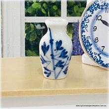 Dollhouse accessories blue white vases