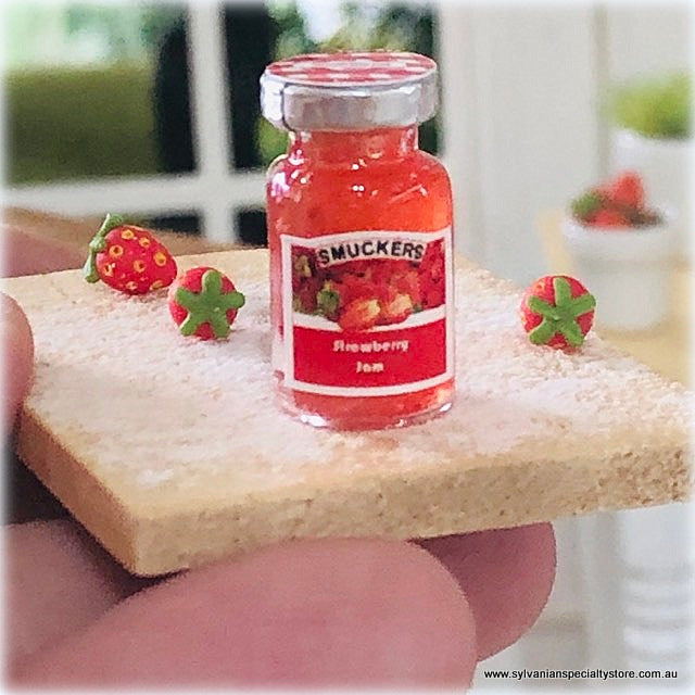 Dollhouse miniature strawberry jam