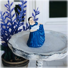 Dollhouse figurine ornament blue lady