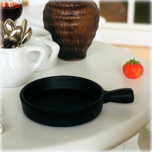 Dollhouse miniature saucepan cast iron look black