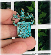 Coat of Arms Crest - Aged Green - Miniature