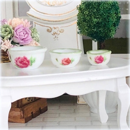 Rose Bowls - set of 3 - Miniature