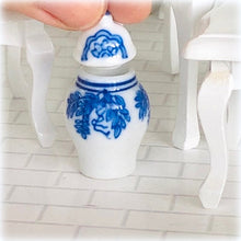 Dollhouse Miniature Blue Hamptons style ginger jar