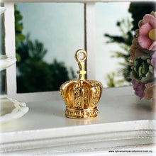 Tiny Crown with Cross - Gold - 2 cm - Miniature