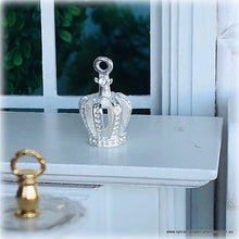 Dollhouse miniature royal princess king crown silver
