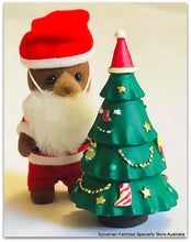 Sylvanian Families  with a resin christmas tree