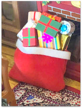 Dollshouse miniature Santa's sack of gifts