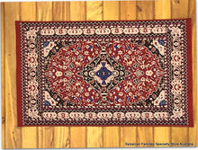 Dollshouse miniature red oriental style rug carpet