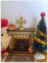 Sylvanian Families christmas scene tree candelabra mantle Santa