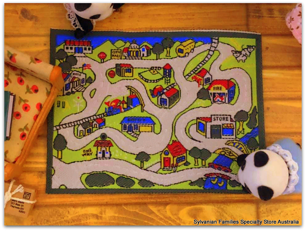 Sylvanian Families with playmat dollshouse miniature scene