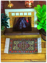 Dollshouse miniature Turkish woven Persian rug carpet Sylvanian Families fireplace