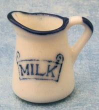 Milk jug and glasses of milk - miniature