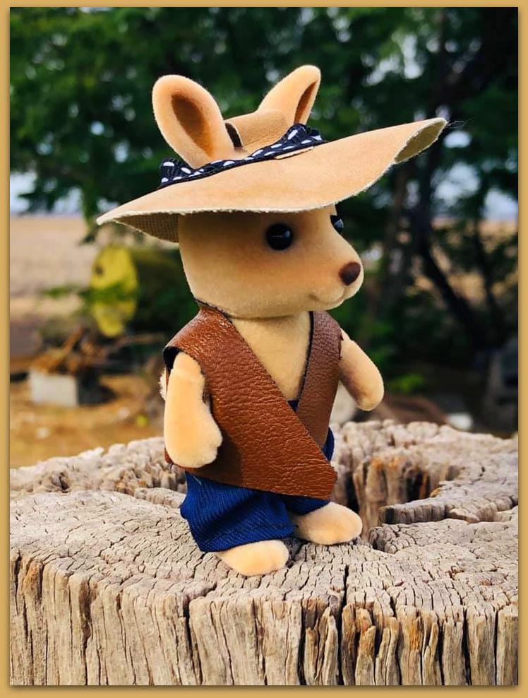 Farmer costume floppy hat for Sylvanian Families figure