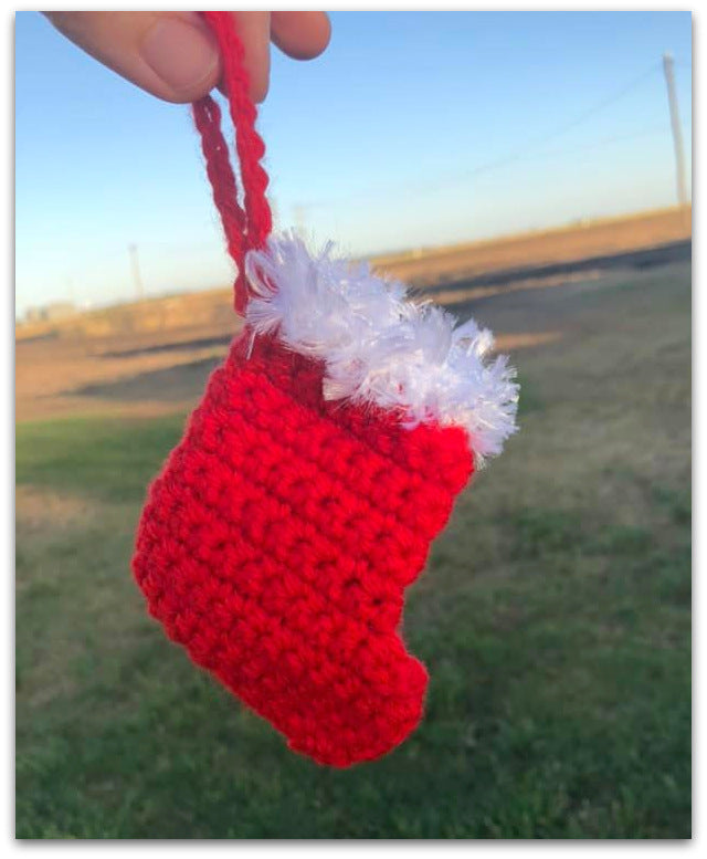 Miniature crochet Christmas stocking Buy from bush
