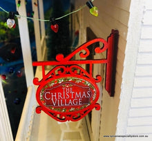 Dollhouse Christmas Village Sign