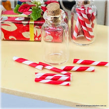 Dollhouse Candy Canes in Jar Christmas treat