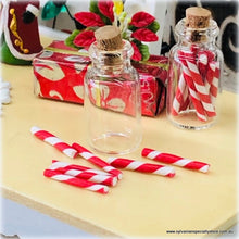 Dollhouse Candy Canes in Jar Christmas treat