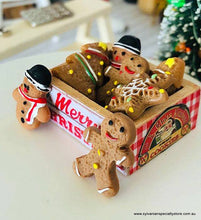Dollhouse Christmas Gingerbread decorated crate festive