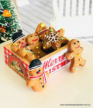 Dollhouse Christmas Gingerbread decorated crate festive