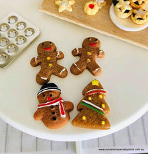 Dollhouse resin Gingerbread miniature Christmas shapes