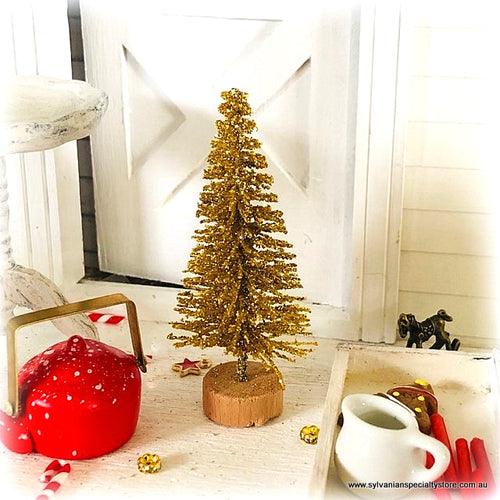 Gold Mini Christmas Tree - 5 cm - Miniature