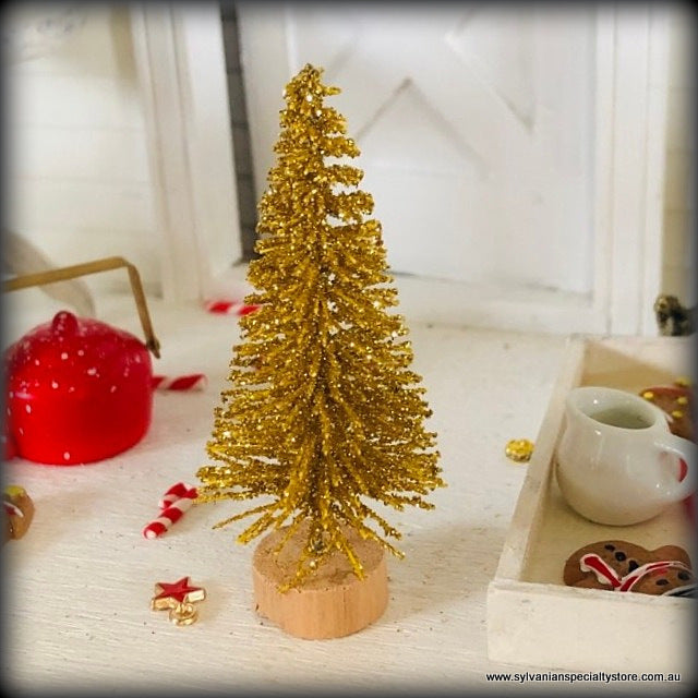 Gold Mini Christmas Tree - 5 cm - Miniature