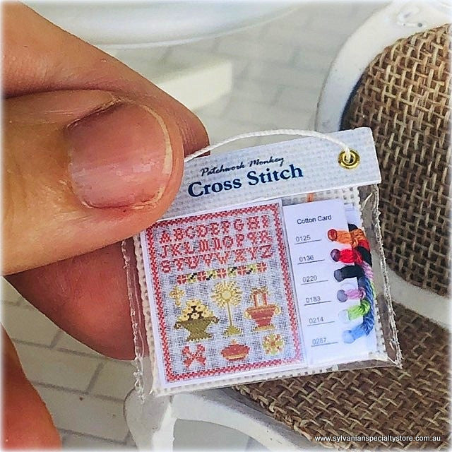 Dollshouse Cross Stitch Sampler - Alphabet - For Display only -  Miniature