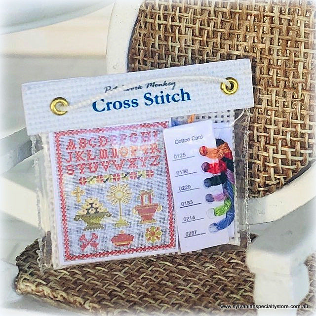 Dollshouse Cross Stitch Sampler - Alphabet - For Display only -  Miniature