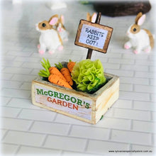 McGregor's Garden Crate with Vegetables and Sign - Miniature