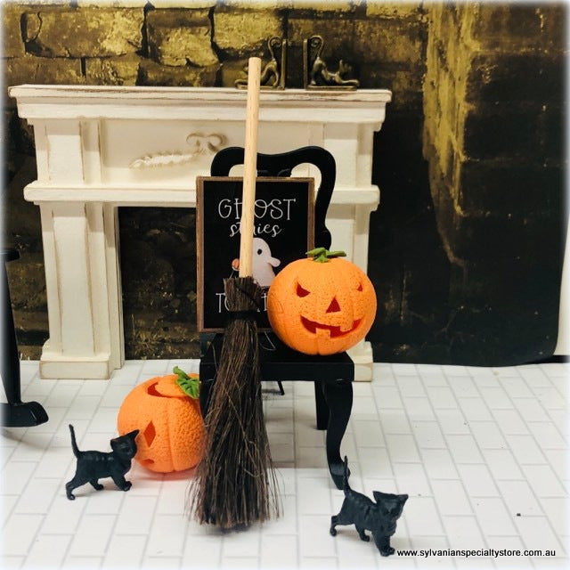 Dollhouse Halloween Whisk Broomstick