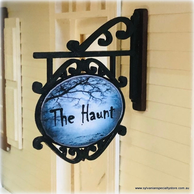 Dollhouse Halloween Sign The Haunt House wall sign
