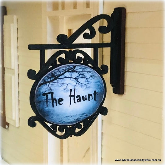 Dollhouse Halloween Sign The Haunt House wall sign