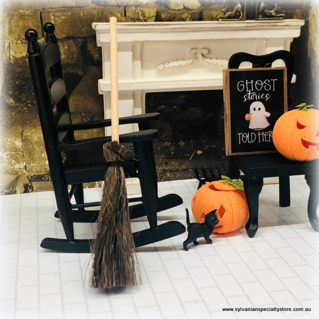 Dollhouse Halloween Whisk Broomstick