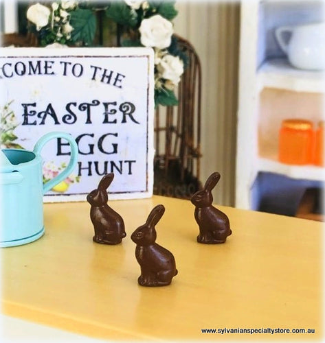 Dollhouse Easter chocolate bunny miniature
