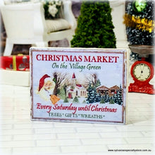 Sign - Christmas Market - 4 cm - Miniature