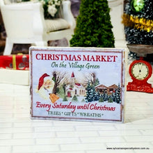 Dollhouse Christmas Sign Village Christmas market