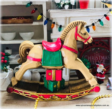 Dollhouse miniature vintage style rocking horse Christams
