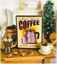 Dollhouse miniature coffee sign