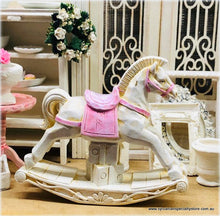 Dollhouse vintage pink rocking horse