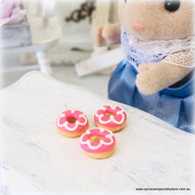 Pink Donuts x 3 - Miniature