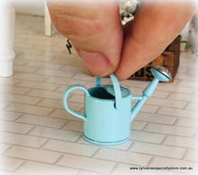 Blue Watering Can - Metal - Miniature