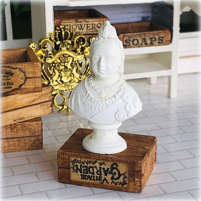 Dollhouse Queen Victoria bust statue