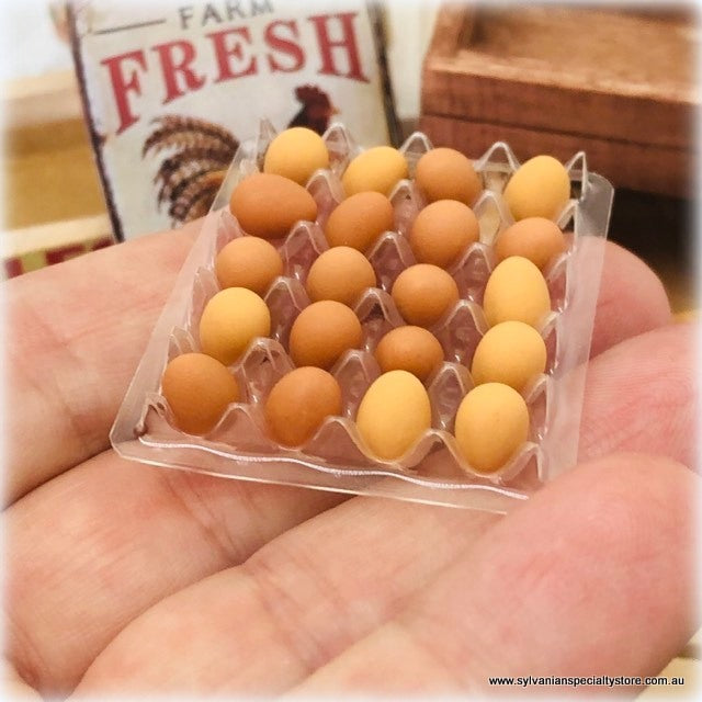 Dollhouse miniature eggs market day kitchen pantry hens