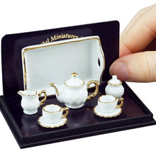 Reutter porcelain baronesse white tea set gold