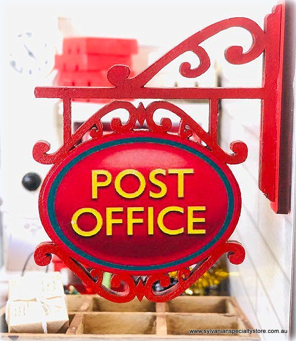 Dollhouse post office sign