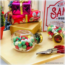 Dollhouse minaiture jar of beads Santa's workshop
