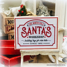 Sign - Santa's Workshop - 4cm  - Miniature