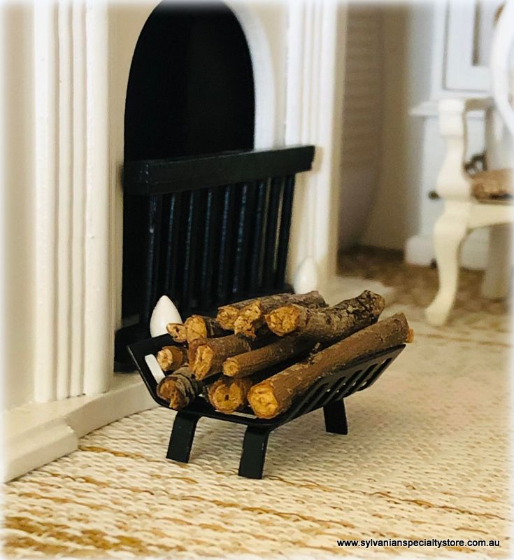 Dollhouse accessory log holder